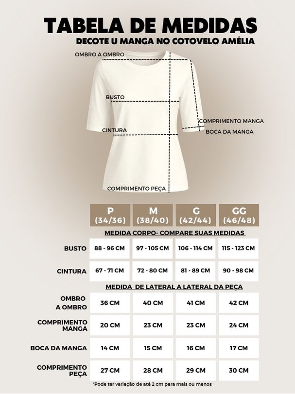 Tabela de Medidas